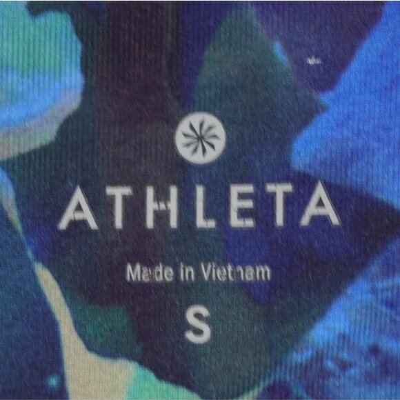 Athleta Mystique Chatarunga Women's Small Blue Green High Rise Capri Leggings - Picture 8 of 10